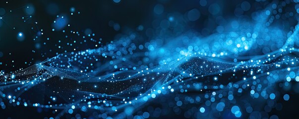 Professional Blue Technology Network Background with Soft Shadows