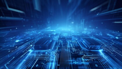 technology background.blue tech digital abstract .abstract blue background