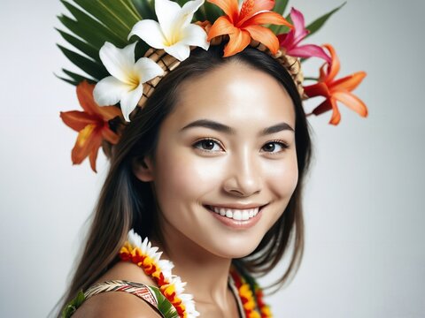Beautiful woman in traditional outfit portrait photo