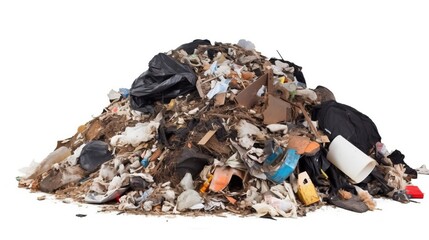 Utilization of garbage, waste. Ecological concept of separate collection. AI generated.