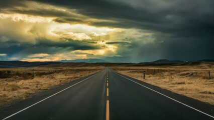 storm over the road