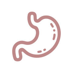 Obraz premium Stomach vector line icon flat design