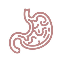 Obraz premium Stomach vector line icon flat design