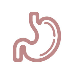 Obraz premium Stomach vector line icon flat design