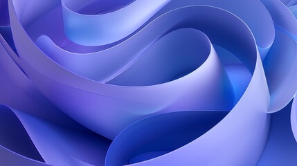 Flowing blue shapes in abstract background creating a wavy pattern, ideal for digital backgrounds or design elements