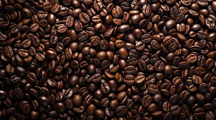 Naklejka premium Coffee beans background. Roasted coffee beans close up