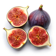 Fresh figs isolated on white background