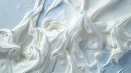 Fototapeta premium Close-Up of Smooth Creamy Texture on a White Background
