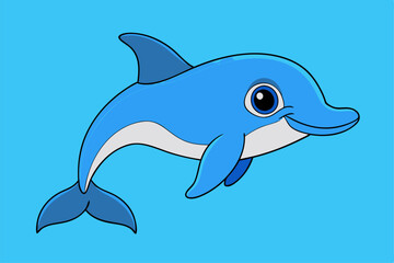 Obraz premium Playful Dolphin Vector Graphics for Creative Design Projects – Perfect for Logos, Illustrations, and High-Quality Branding