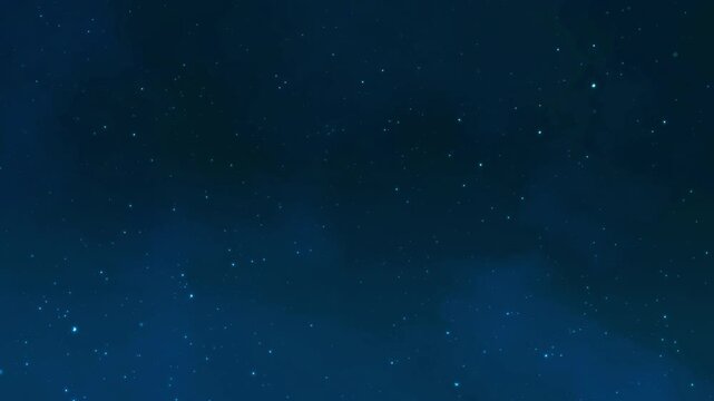 Dark blue starry in the night sky, Animated sparkling stars beautiful background