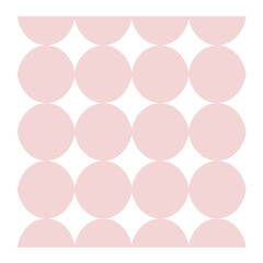 geometric seamless pattern with colorful semicircles and circles. Modern abstract background. soft pink and white colors. Vector illustration
