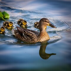 Fototapeta premium mallards, AI generated