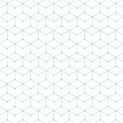 Hexagon Rhombus Geometric Dot Line Pattern Decorative Background