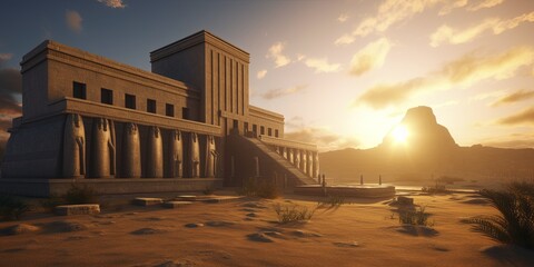 Obraz premium Pharaohs palace in ancient Egypt