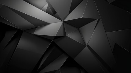 Dynamic composition of dark geometric forms creating a sense of depth and complexity