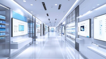 Obraz premium smart retail analysis center where businesses use predictive analytics to understand customer behavior and optimize store layouts