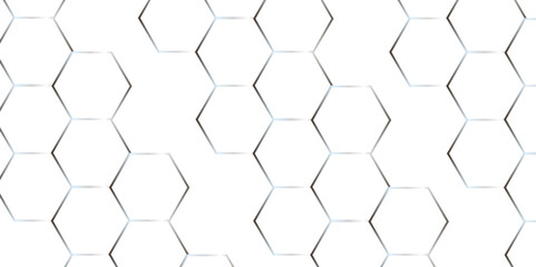 Naklejka premium Abstract honeycomb futuristic hexagonal creative hexagons. modern hexagon mosaic and tiles polygonal pattern background vector. seamless bright white abstract honeycomb background.