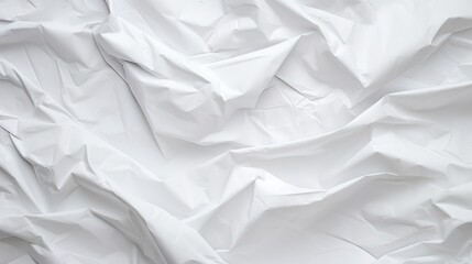 Obraz premium The texture of white paper is crumpled.