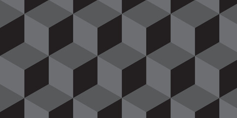 Minimal abstract dark black background from cubes victor art. Geometric tiles and mosaic creative stylish seamless pattern block cube background. minimal hexagon Cubes mosaic shape vector design