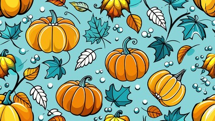 Hallowen pattern various pumpkin