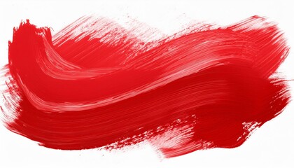 red ink brush; isolated on white background; texture for design