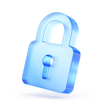 Padlock icon. Privacy Symbol, Security Lock - 3d rendering