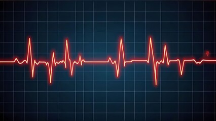Human heart organ heartbeat illustration background. Pulse line, medical health care on ECG cardiogram, rhythm and frequency rate wave, disease diagnosis