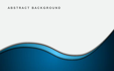 Vector background of curves overlapping paper layers on white space for text and message design