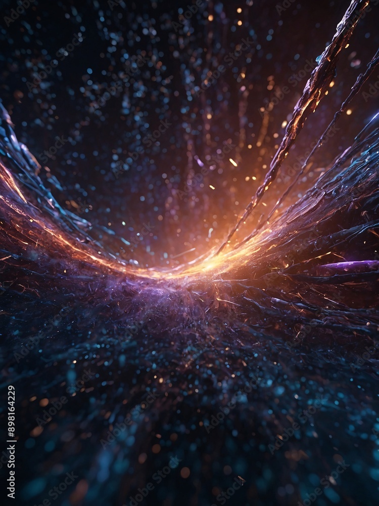 Canvas Prints glowing space particles in a sci-fi 3d illustration background wallpaper