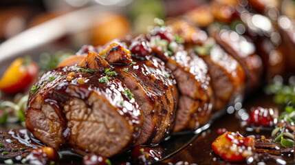 Grilled Pork Tenderloin with Raspberry-Balsamic Sauce