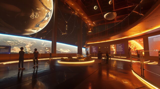 virtual reality learning center where students can experience historical events, scientific phenomena, and explore distant planets