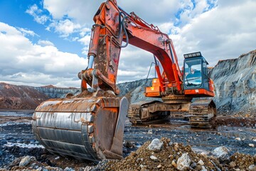 Large excavator on a mining site