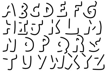 English handwriting, light and shadow 