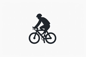 An abstract monochrome illustration depicting a cyclist in silhouette against a plain background, emphasizing the essence of motion, speed, and the spirit of cycling.