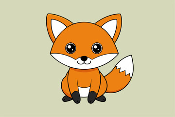 Obraz premium Charming Fox Vector Graphic Design Elements for Illustrations, Logos, and Branding