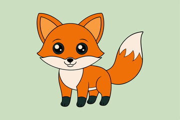 Obraz premium Charming Fox Vector Graphic Design Elements for Illustrations, Logos, and Branding