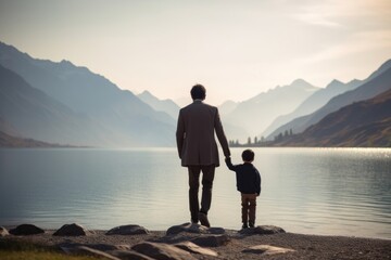 Fototapeta premium Mountain lake outdoors nature.