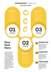 Infographic template timeline process 3 step or option color style for presentation vector 10 eps