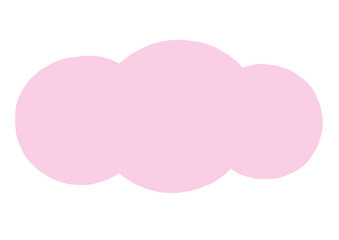 シンプルなピンクの雲形のフレーム