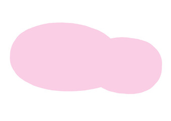 シンプルなピンクの雲形のフレーム