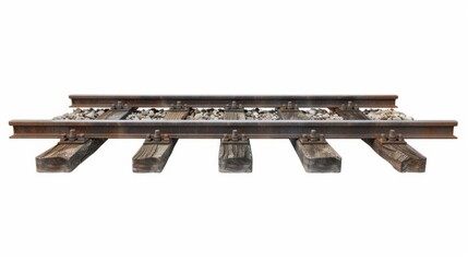 Rustic railway track section