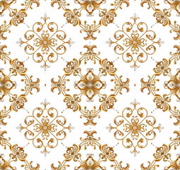A seamless pattern of abstract on a white background