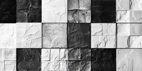 Textured grayscale abstract art, black and white creative design, wall texture patterns, modern artistic background, artistic decoration, monochrome concept