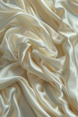 Obraz premium White satin fabric close-up