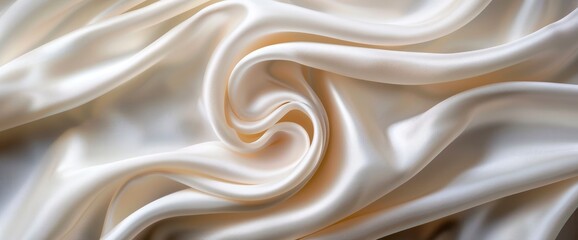 Obraz premium Light Cream Fabric Texture Background, Offering A Soft And Elegant Feel