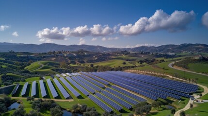 Against the backdrop of renewable resources, a Sustainable Solar Array stands tall, offering a sustainable solution for energy production while preserving the beauty of natural landscapes