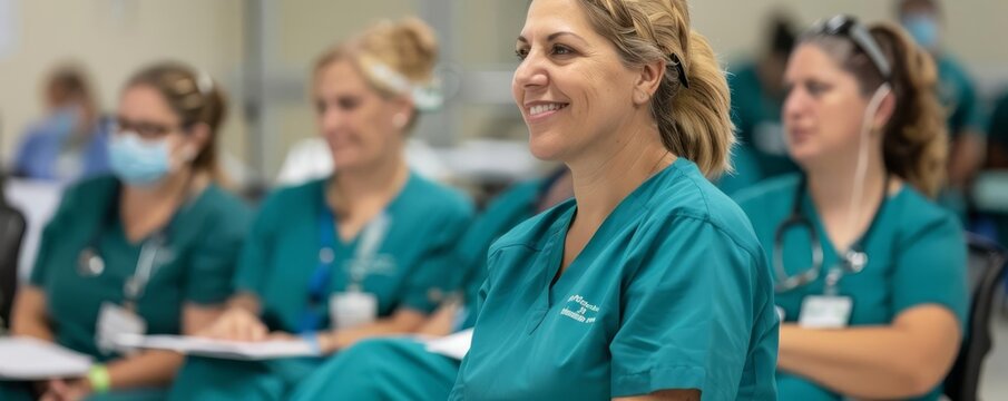 Healthcare Facility hospital staff conduct train session professional development