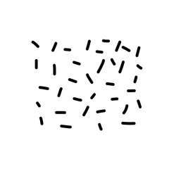 black confetti sprinkles decoration