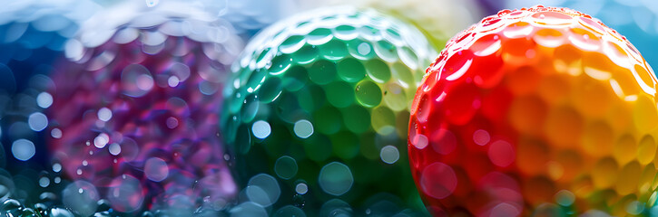 colourful golf ball web banner