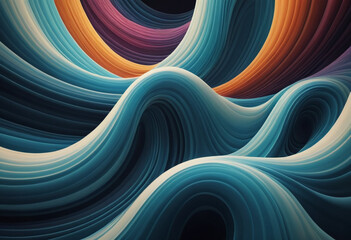 Fototapeta premium Abstract waves and lines in a fluid design. 